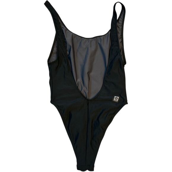 NWOT Rare Jolyn Gigi Black Maillot High Cut a leg One Piece swimsuit Size Medium - Picture 3 of 7